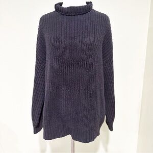 American Eagle Oversized Roll Neck Sweater Size XS/S Black Boxy